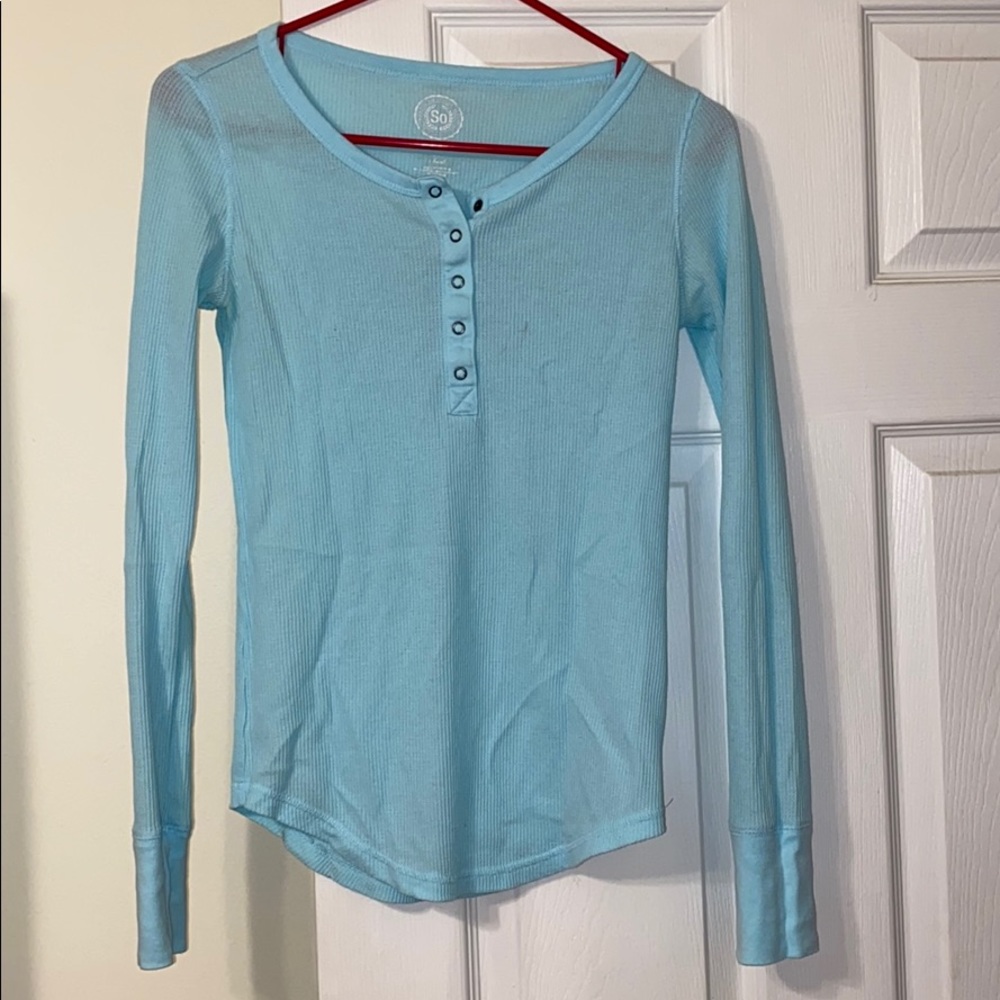 Light blue Thermal Henley